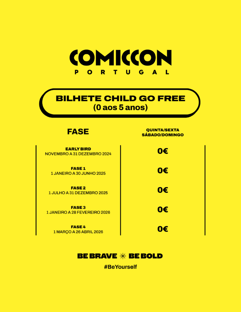 BILHETE CHILD GO FREE - PREÇOS